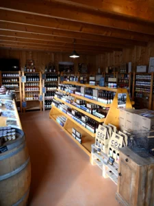 La boutique de cidre vu de l'intérieur